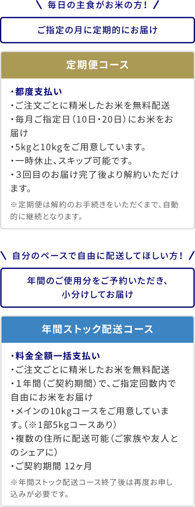 2つのコースをご用意しております。
